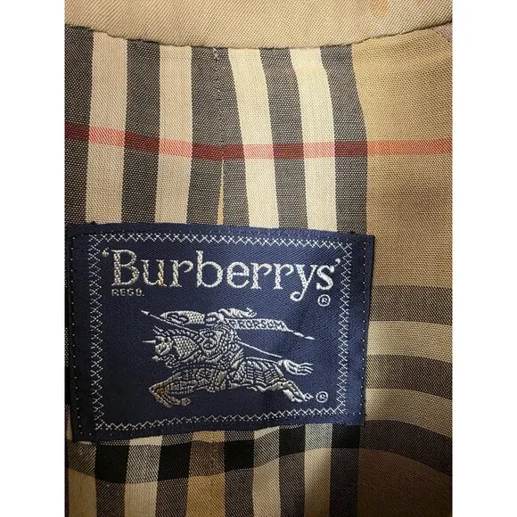 Burberrys Burberry Women's Authentic Vintage Tan Trench Coat Nova Check 38S - Picture 11 of 16